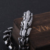 Black Ouroboros Stainless Steel Bracelets